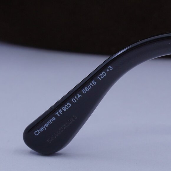 Tom Ford Cheyenne FT0903 01A Geometric Sunglasses - Shiny Black/Smoke - Picture 9 of 10